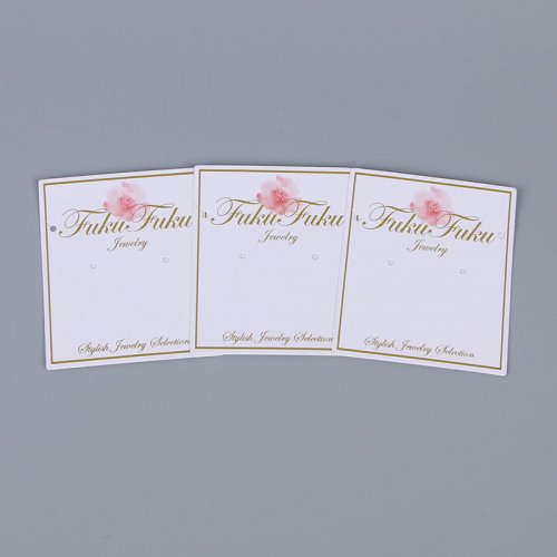 Square fashion flower earring card necklace card, bronzing card can be customized