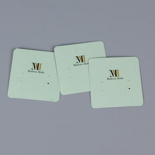 Bean Green Square Paper Cards Earrings Earrings Cards High-end Jewelry Packaging Cards Jewelry Display Cards