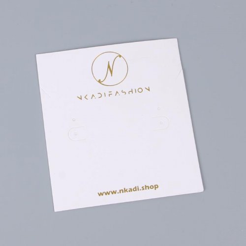 Square Jewelry Card Double-sided Hot Stamping Card Earrings Earring Card Necklace Card Customizable