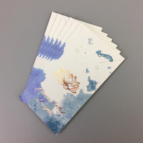 Watercolor style necklace card, earring card, earring card, fashion jewelry display card can be customized