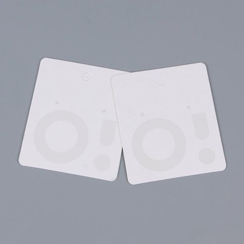 White earrings card, spot color paper card, jewelry display card, customizable