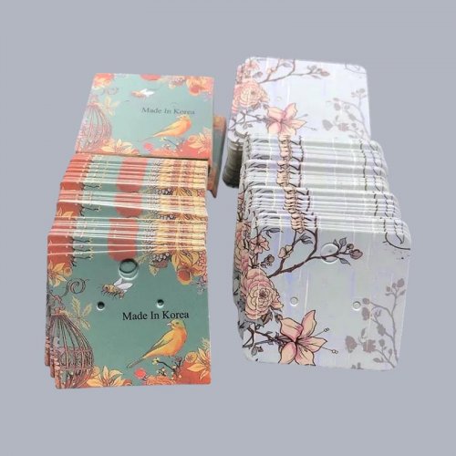 Wholesale Custom Printed White Paper Hanging Holder Card Fashion Jewelry Set Pendant Necklace Earring Packaging Display Card