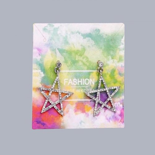 Custom logo thick cardboard jewelry display cards necklace and choker packaging cards