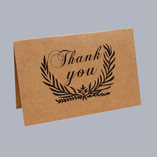 Kraft paper paper cardboard single-sided printing custom pattern text invitation thank you card