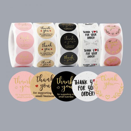 Custom logo waterproof rose gold sticker transparent sticker packaging label