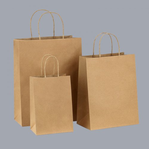 Kraft paper bag customized food bag packaging bag with handle