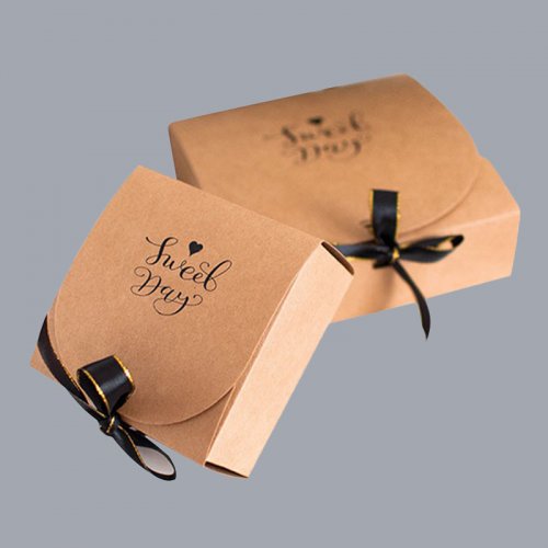 Foldable box with ribbon seal customization