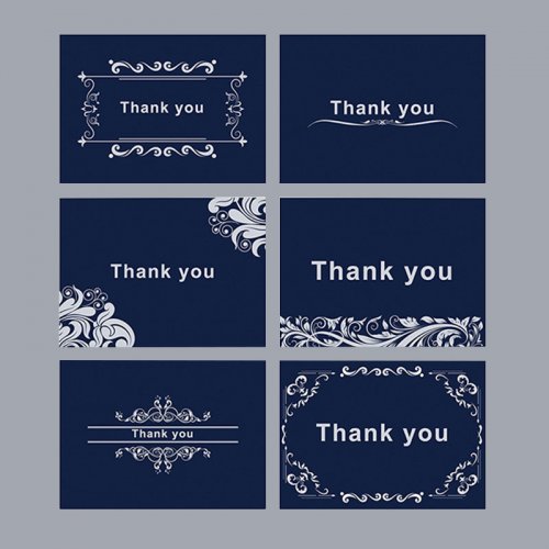 Thank you card, invitation card, greeting card, gift card customized with gold foil