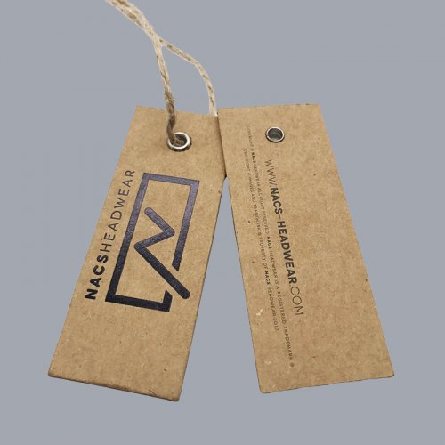 Luxury matte laminated custom paper label tagging clothing label packaging card