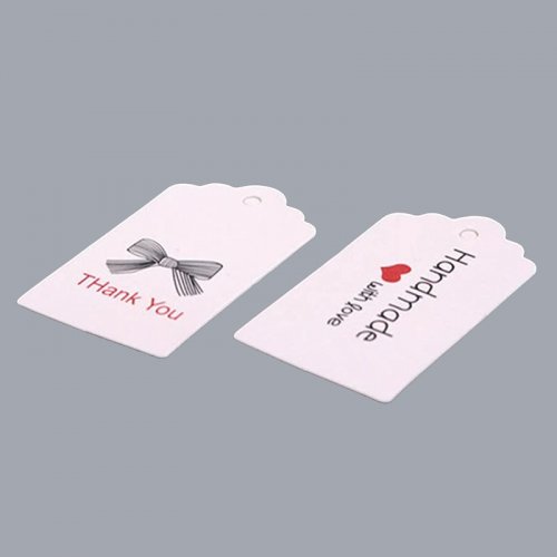 Paper gift card natural jute twine sling, clothing tag with rope
